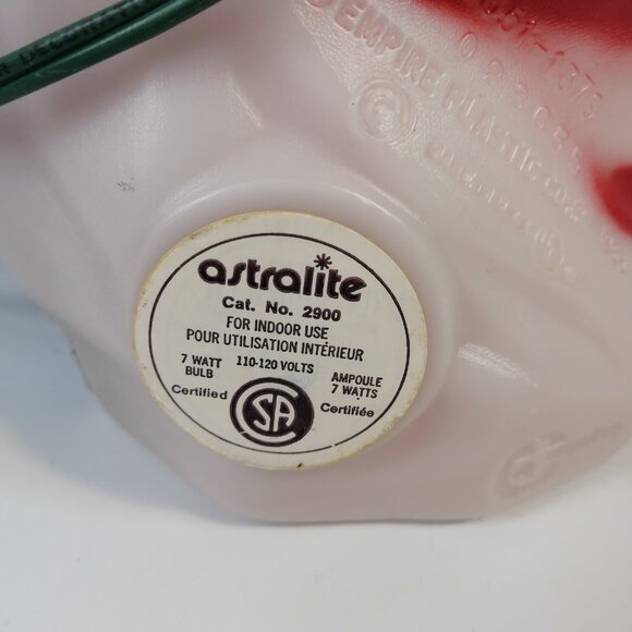 1968 Empire plastics Santa blow mold works 13" Christmas Holiday decor Like New! - Picture 9 of 9